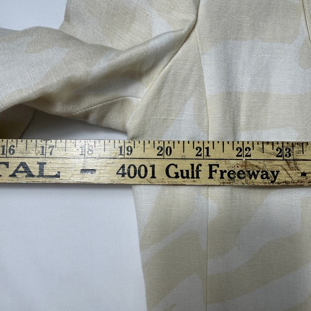 Calvin Klein light-colored Zebra-Print linen Single-Button Blazer Sz 4 - Picture 11 of 12